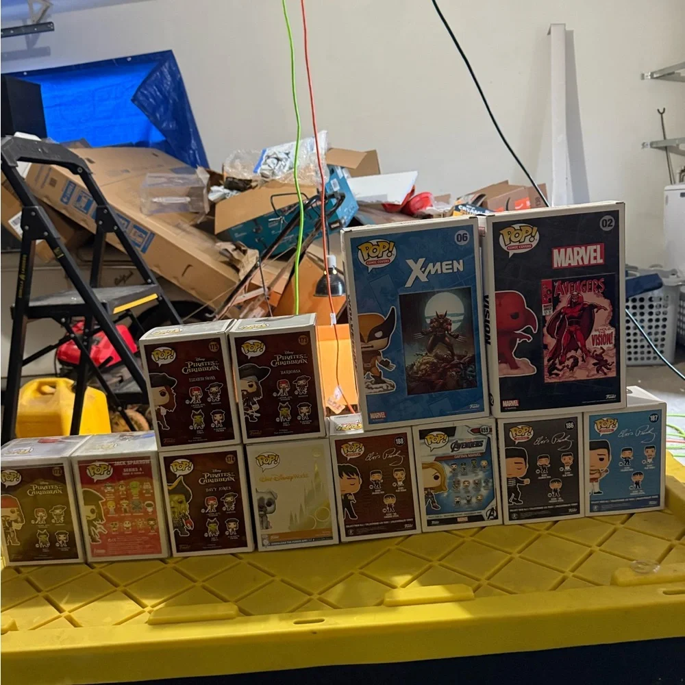 Marvel Funko Pop Set with Red and Blue Accents